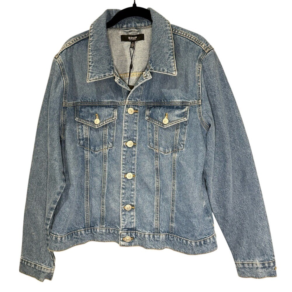NWT HUDSON Jeans LA Denim Trucker Jacket, Medium Wash, Women's Size‎ 1x